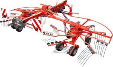 Kuhn twin rotor rakes
